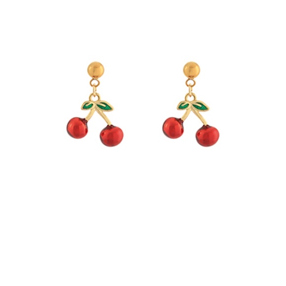 Fleurish Jewelry Jewelry - Cherry Drop Stainless Steel Earrings